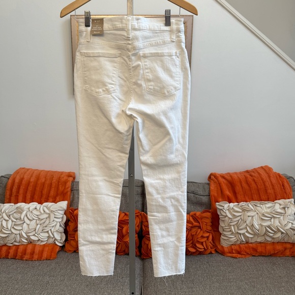 ❣️🆕Madewell 9" High-Rise Skinny Crop White Jeans Destructed Edition❣️ - Picture 6 of 11